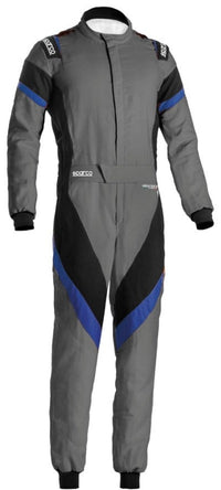 Thumbnail for Sparco Victory 2.0 Race Suit FIA 8856-2018 Grey / Blue Front Image