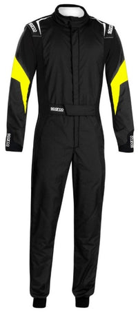 Thumbnail for Sparco Competition Race Suit Black / Yellow  Front Image