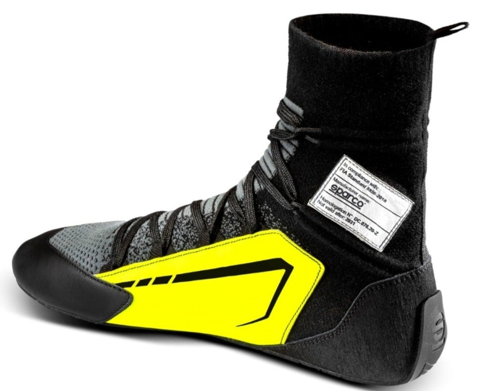 Sparco X-Light+ Racing Shoes Black / Yellow Inside Image