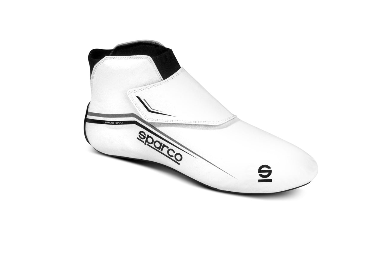 Sparco Prime Evo Racing Shoes White Front Image