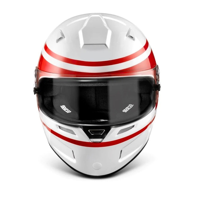 Free shipping on the Sparco Air Pro RF-5W white with red stripes from Competition Motorsport
