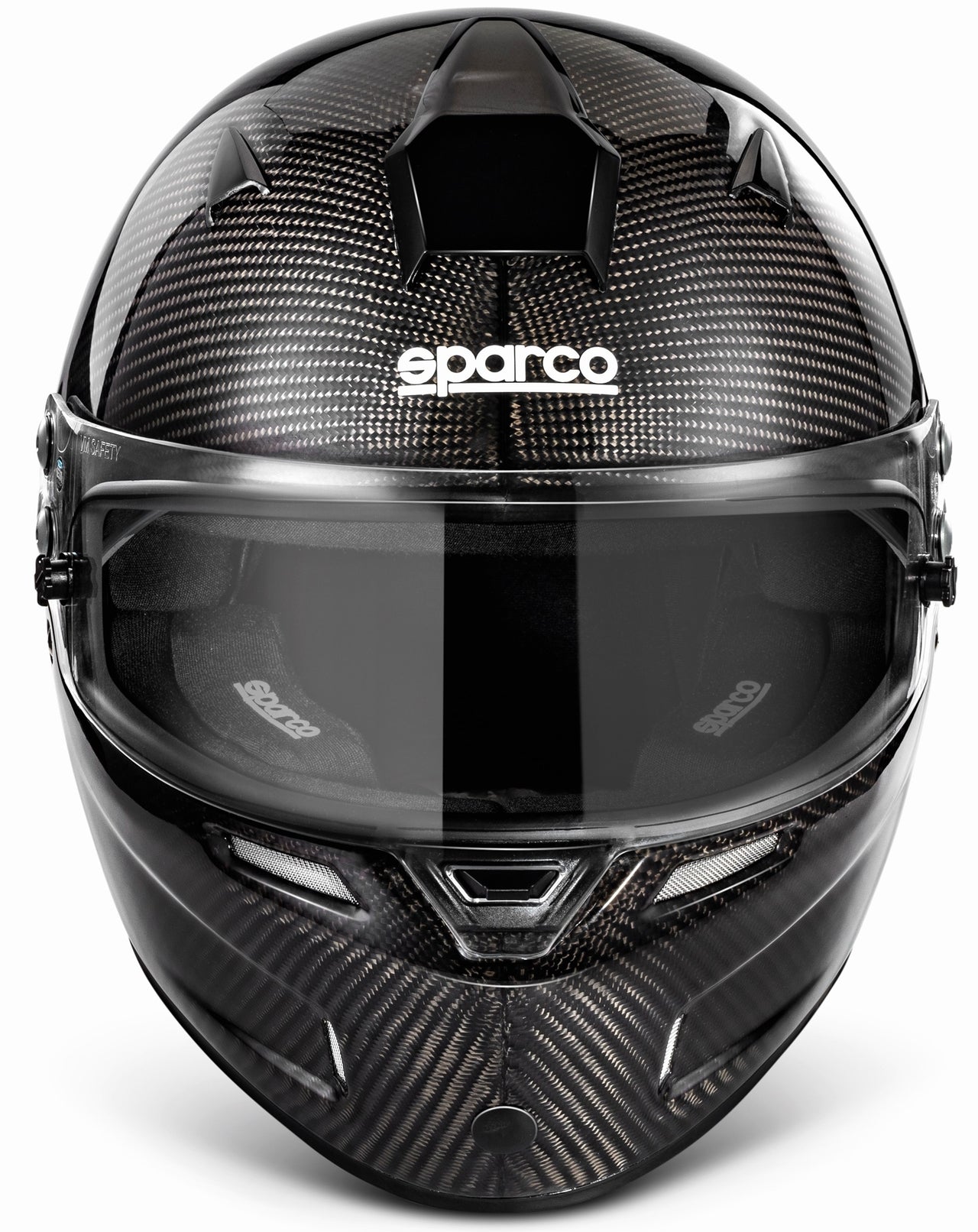 Sparco Sky RF-7W Carbon Fiber Helmet FRONT BLACK LINER IMAGE