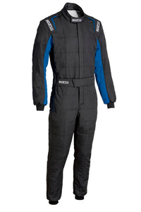 Thumbnail for Sparco Conquest 3.0 Race Suit Black / Blue Front Image