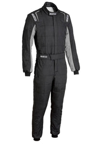 Thumbnail for Sparco Conquest 3.0 Race Suit Black / Grey Front Image