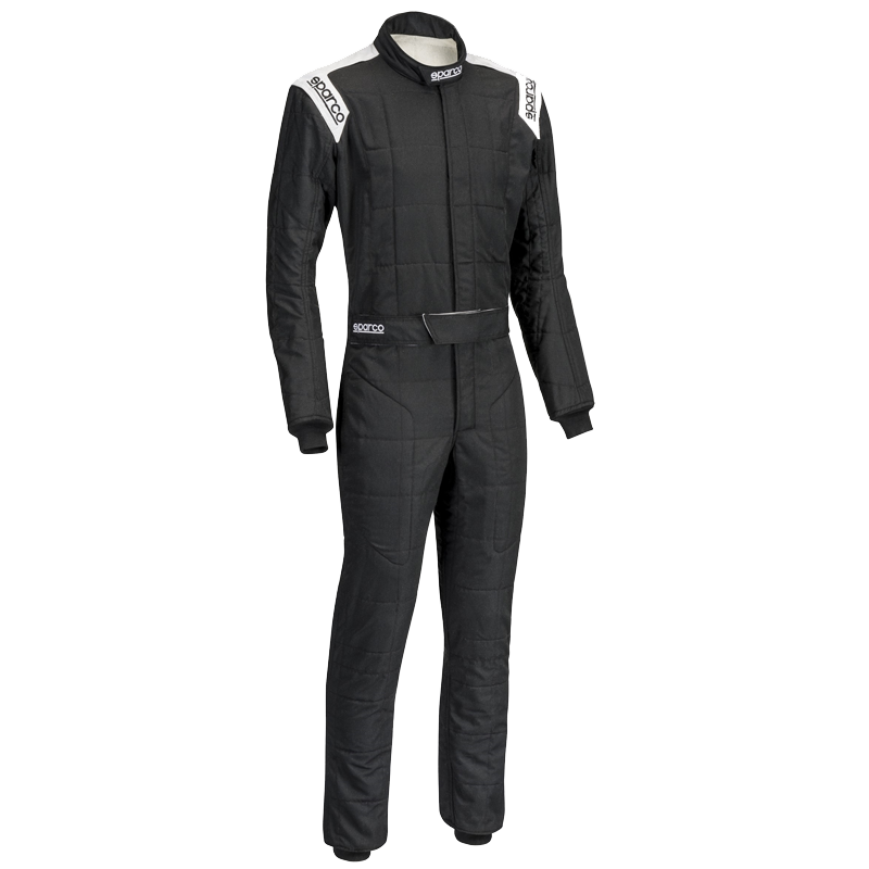 Sparco Conquest 2.0 Race Suit Black / White Front Image