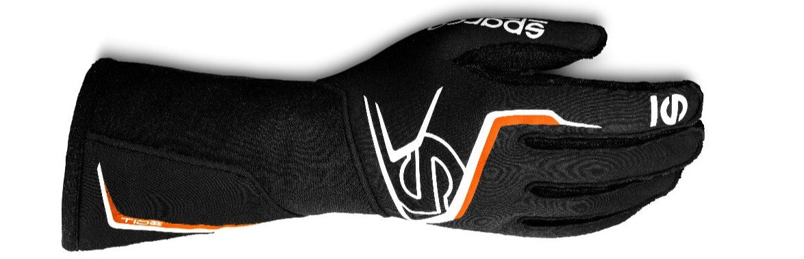 Sparco Tide Nomex Gloves - Black/Orange 001356NRAF Front Image