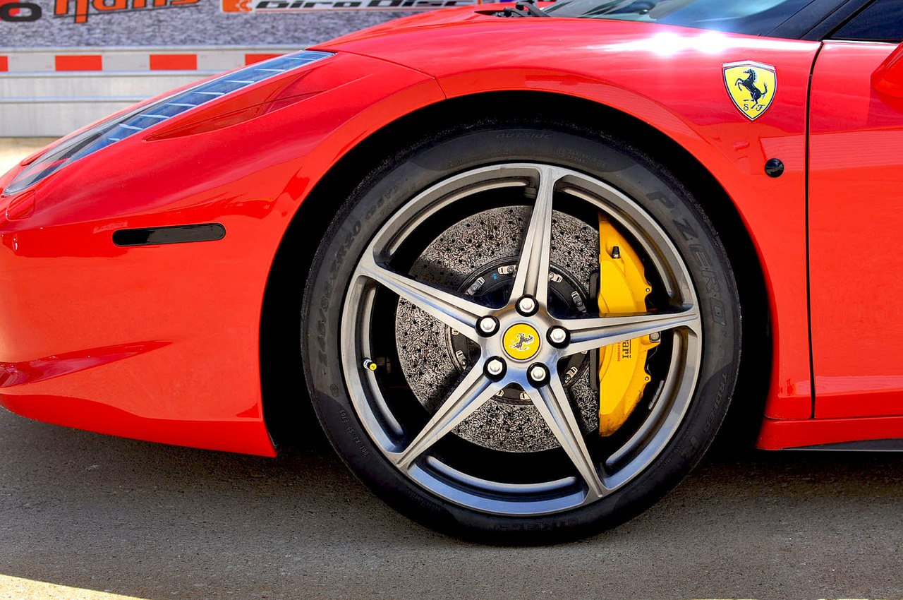 Titanium wheel lug bolts for Ferrari sports cars are the lighest and strongest available