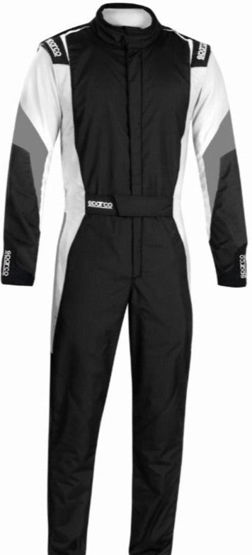 Sparco-Competition-Race-Suit-Black/Grey-Front-Image