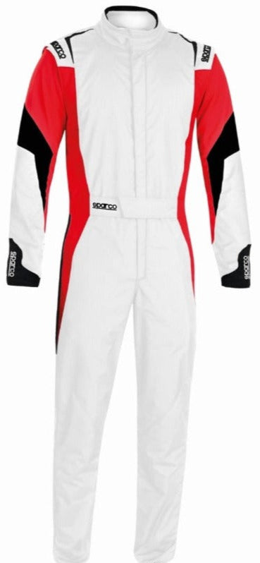 Sparco-Competition-Race-Suit-White/Red-Front-Image