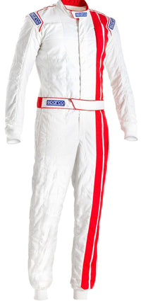 Thumbnail for Sparco Vintage Classic Race Suit White / Red Front Image