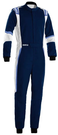 Thumbnail for Sparco X-Light Race Suit Blue / White Front Image