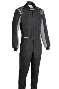 Thumbnail for Sparco Conquest 3.0 Race Suit Black / Grey Front Image