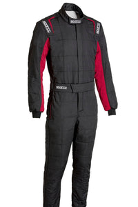 Thumbnail for Sparco Conquest 3.0 Race Suit Black / Red Front Image