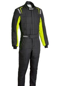Thumbnail for Sparco Conquest 3.0 Race Suit Black / Yellow Front Image