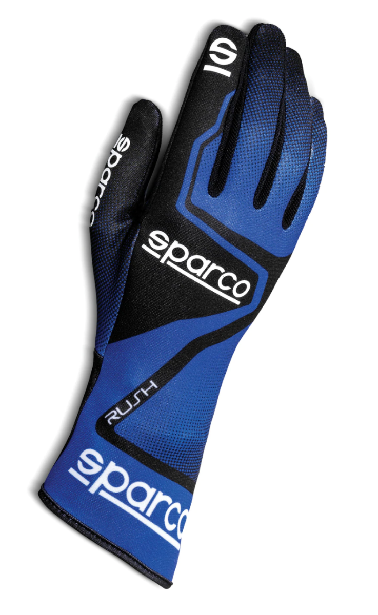 Sparco Rush Kart Racing Glove - Blue/Black/White Image