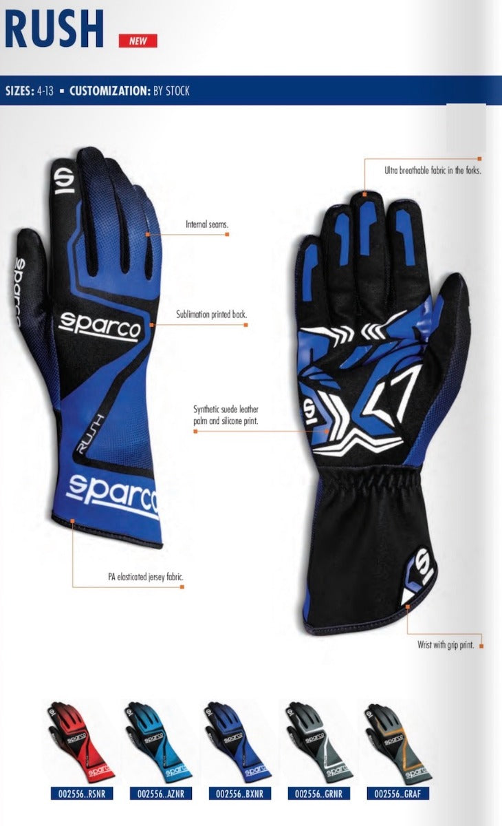 Sparco Rush Kart Racing Glove - Product Summary image
