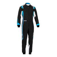 Thumbnail for sparco_thunder_kart_racing_suit_BLACK/BLUE_FRONT-IMAGE