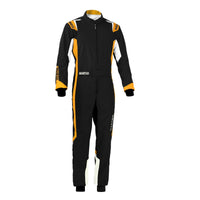 Thumbnail for sparco_thunder_kart_racing_suit_BLACK/ORANGE_FRONT-IMAGE