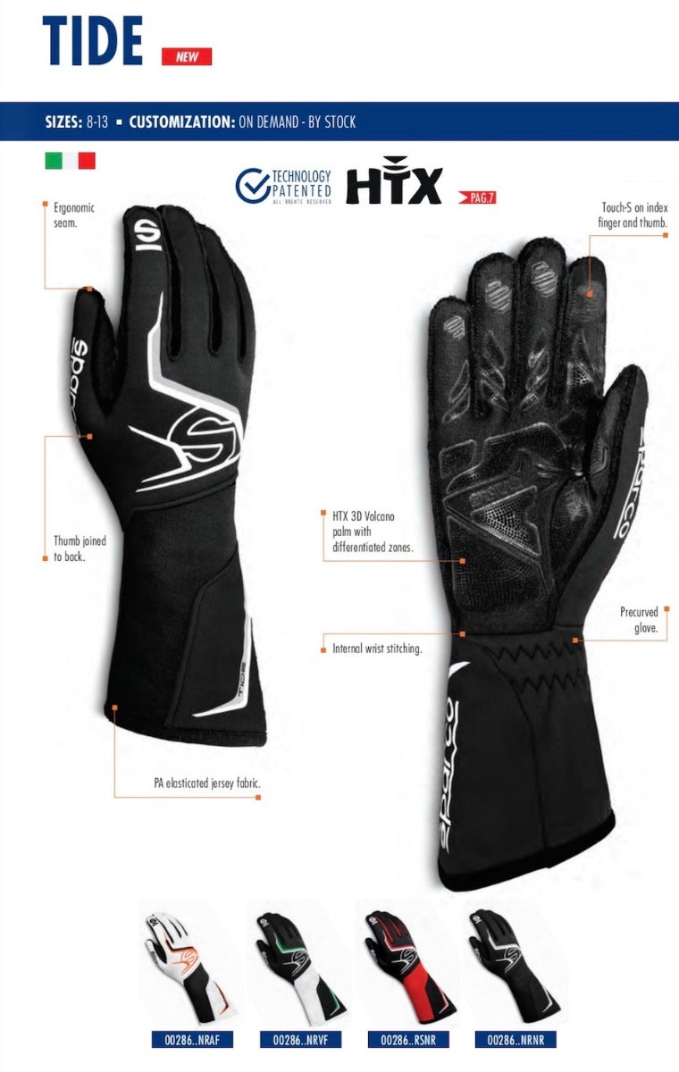 Sparco Tide-K Kart Racing Glove - Product Summary Image
