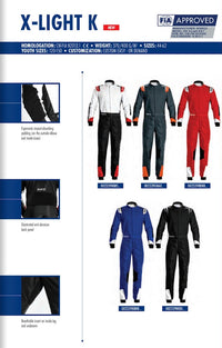 Thumbnail for Sparco X-Light  K Kart Racing Suit