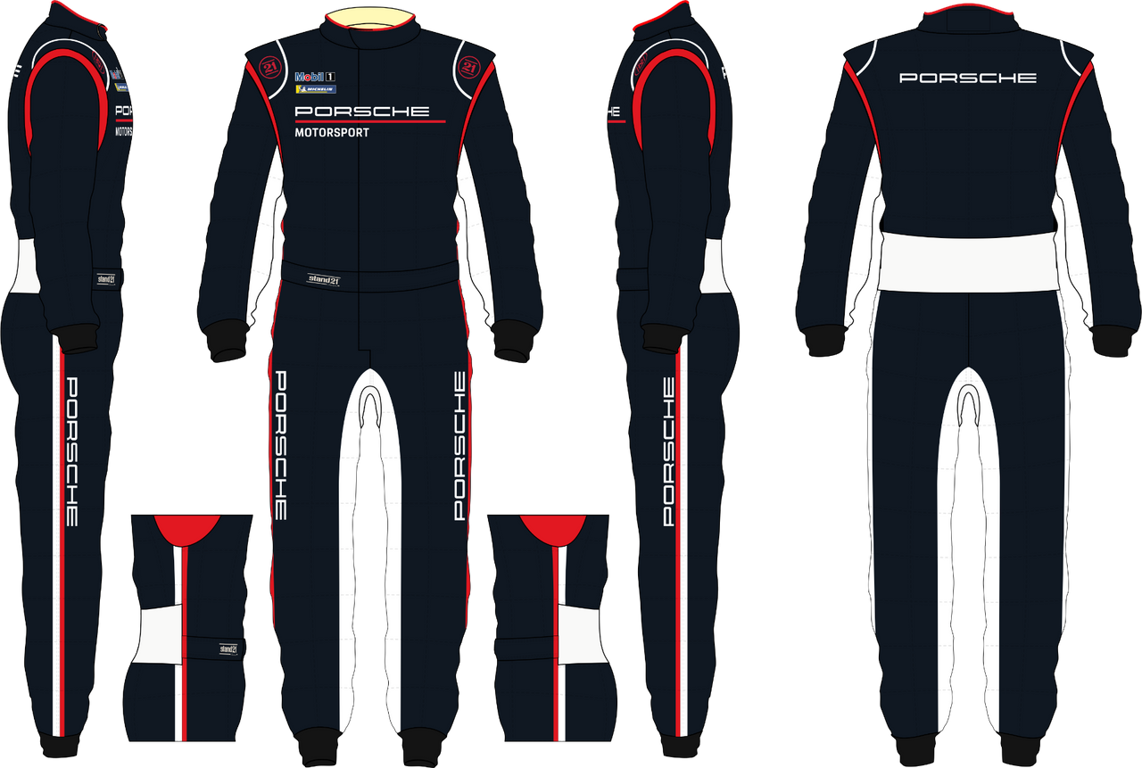 Stand21 Porsche Motorsport ST121 Race Suit Black Colorway Image