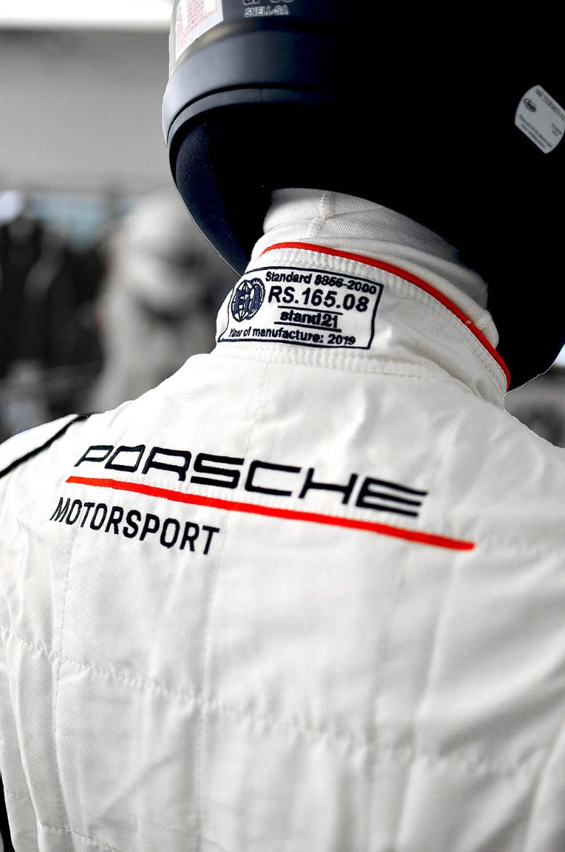 Stand21 Porsche Motorsports ST221 Air-S Race Suit Back Closeup Image