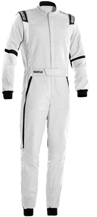 Thumbnail for Sparco X-Light Race Suit White / Black Front Image